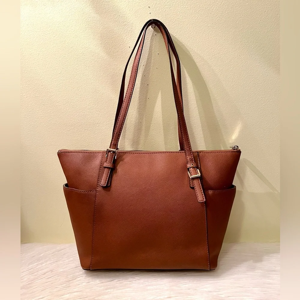 Michael Kors Jet Set Large Brown Saffiano Leather Tote Bag